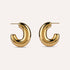 Massa Hoops | Wide Dome Gold-Tone Earrings