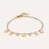 Moneta Bracelet | Disc and Flower Charm Gold-Tone