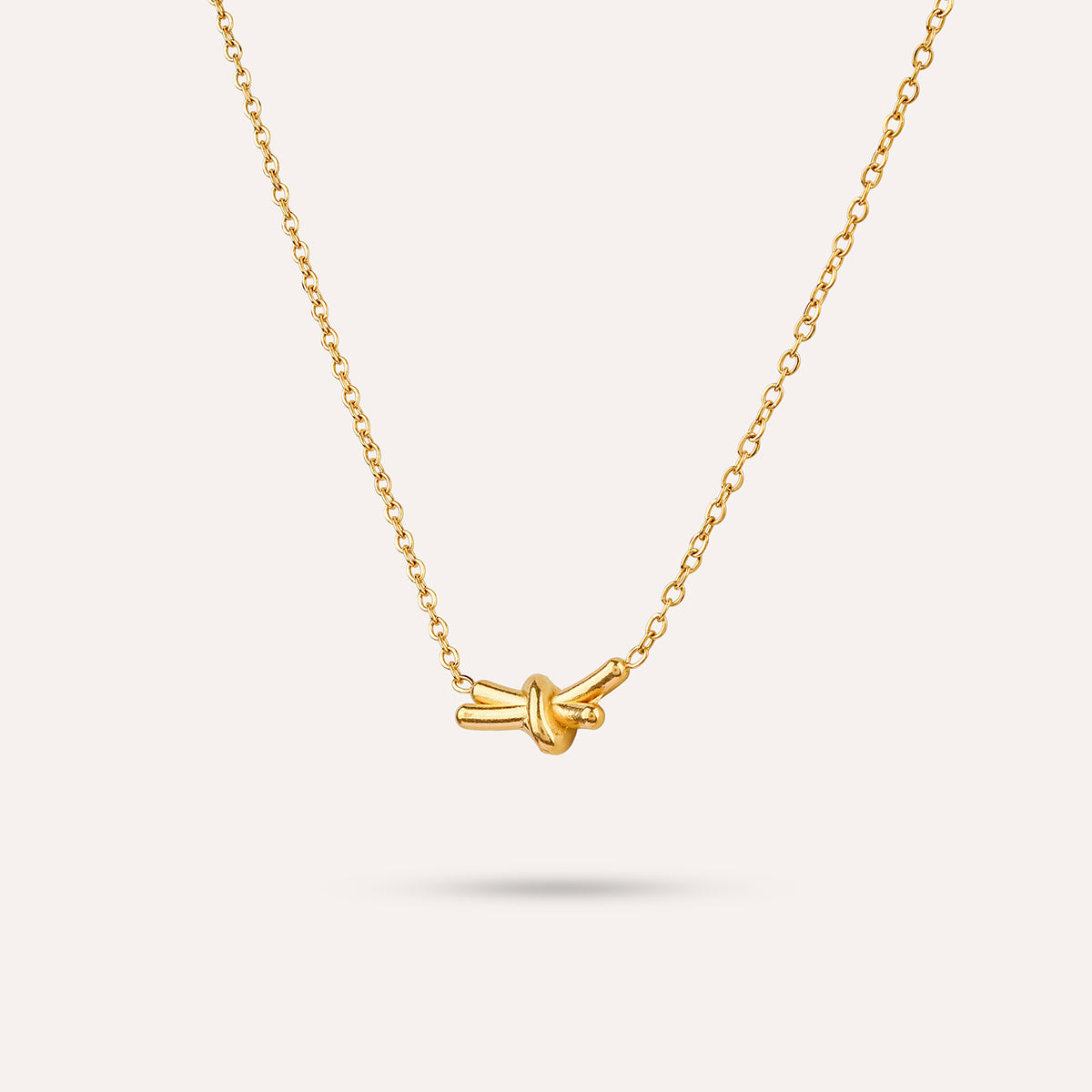 Nodo Knot Necklace | Tiny Gold-Tone Pendant