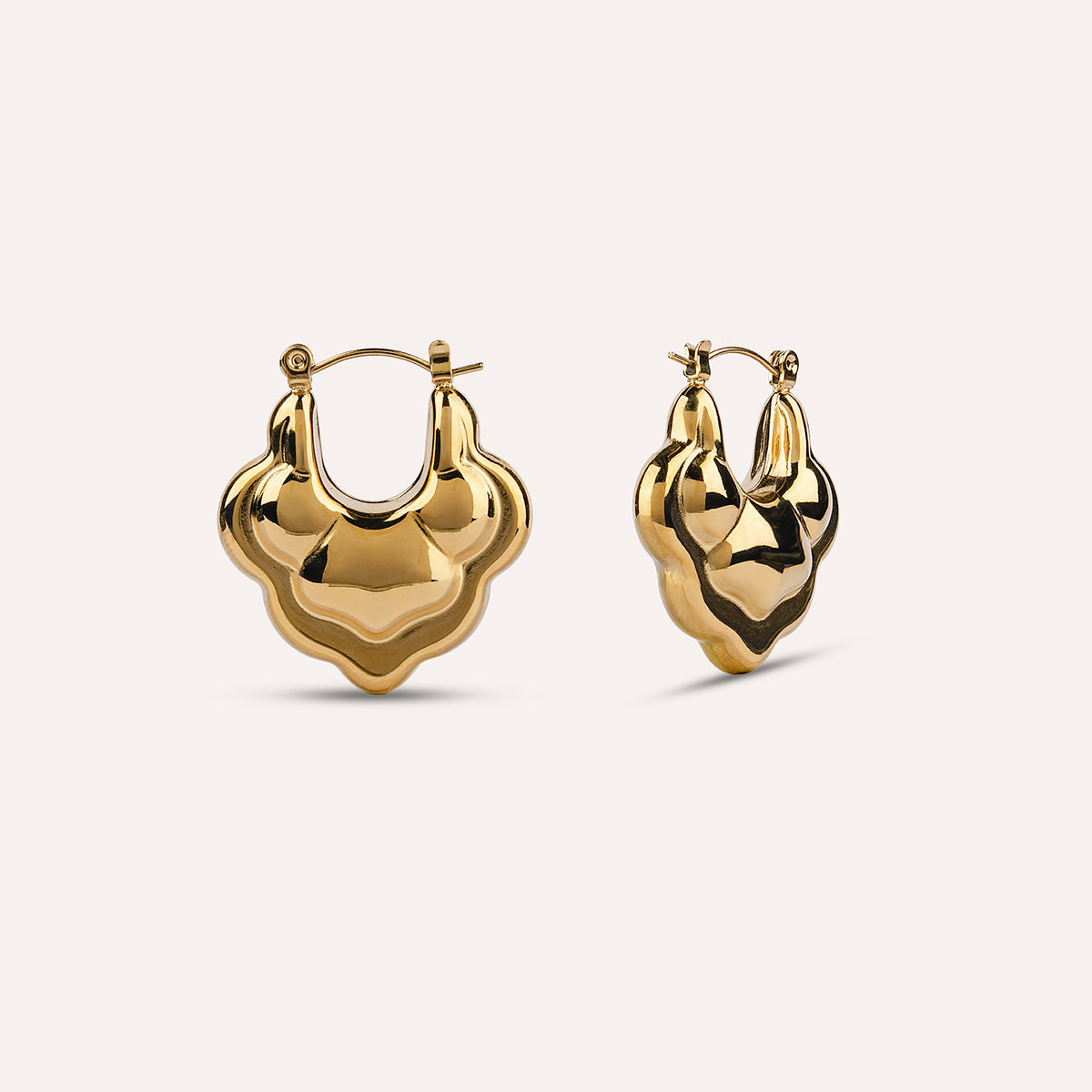 Nuvola Hoops | Scalloped Chunky Gold-Tone Earrings