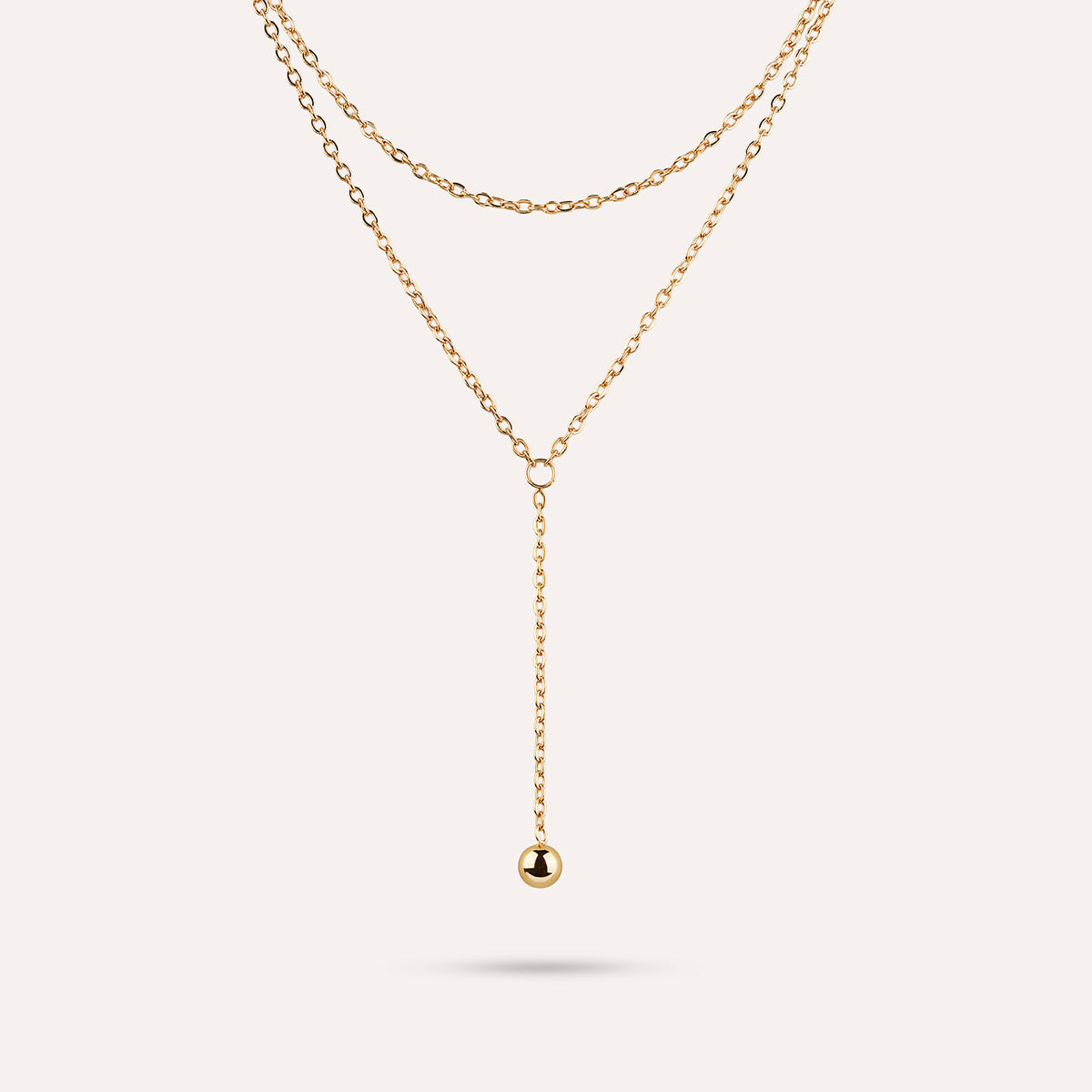 Orbita Lariat Necklace | Ball Drop Rope Chain