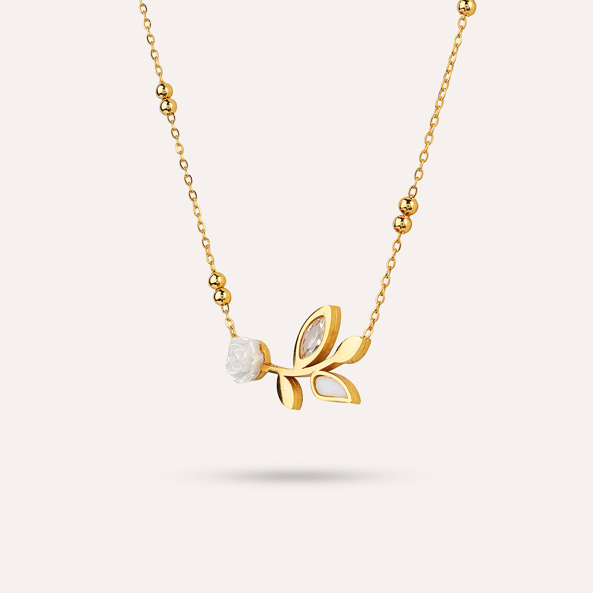 Parma Chain Necklace | Crystal Bloom Gold-Tone