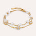 Perla Bracelet | Two Layer Pearl Bead Gold-Tone