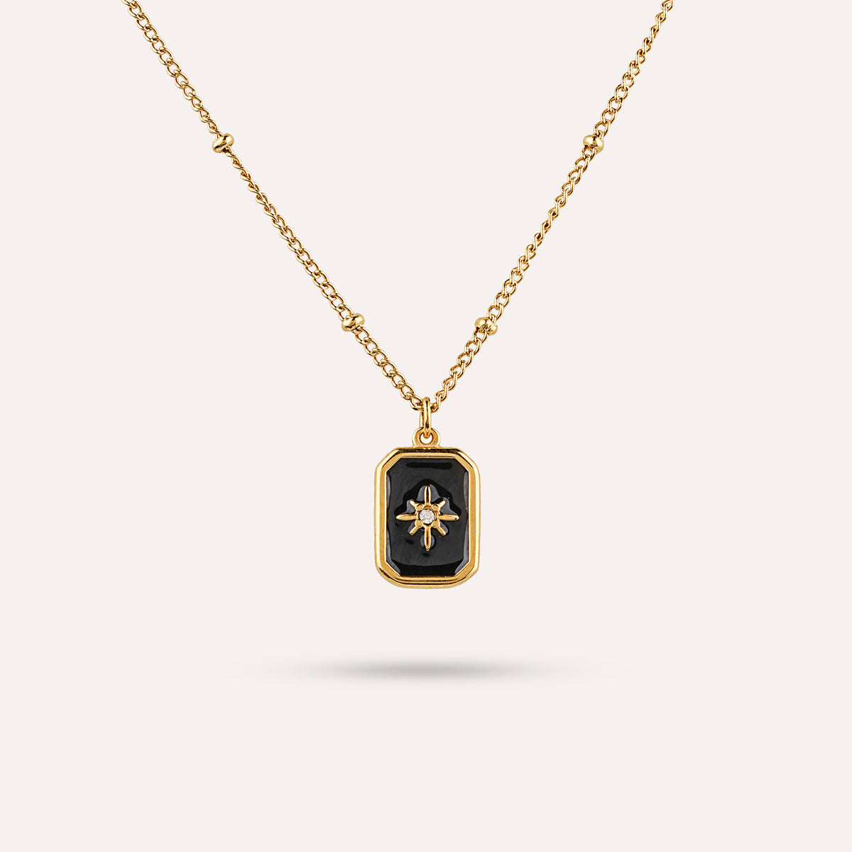 Polaris Pendant Necklace | Star Tag Gold-Tone Chain