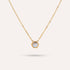 Punto Pendant Necklace | Single Stone Bezel Gold-Tone