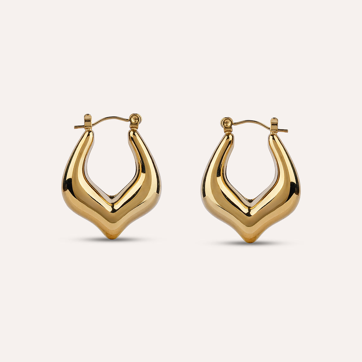 Quadro Hoops | Wavy Square Gold-Tone Earrings