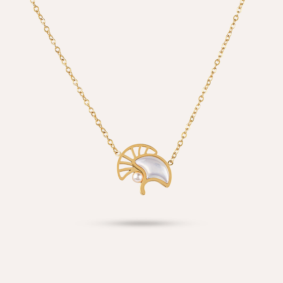 Raggio Pendant Necklace | Sunray Fan Gold-Tone