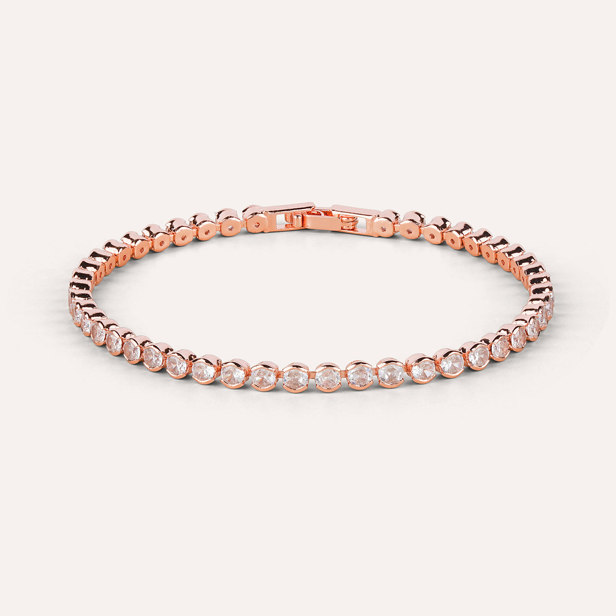 Ramata Tennis Bracelet | Rose Gold-Tone Stone