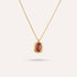 Ravenna Pendant Necklace | Oval Bezel Stone Gold-Tone