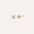 Rocca Studs | Square Stone Gold-Tone Earrings