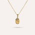 Rosso Medallion Necklace | Engraved Rose Pendant