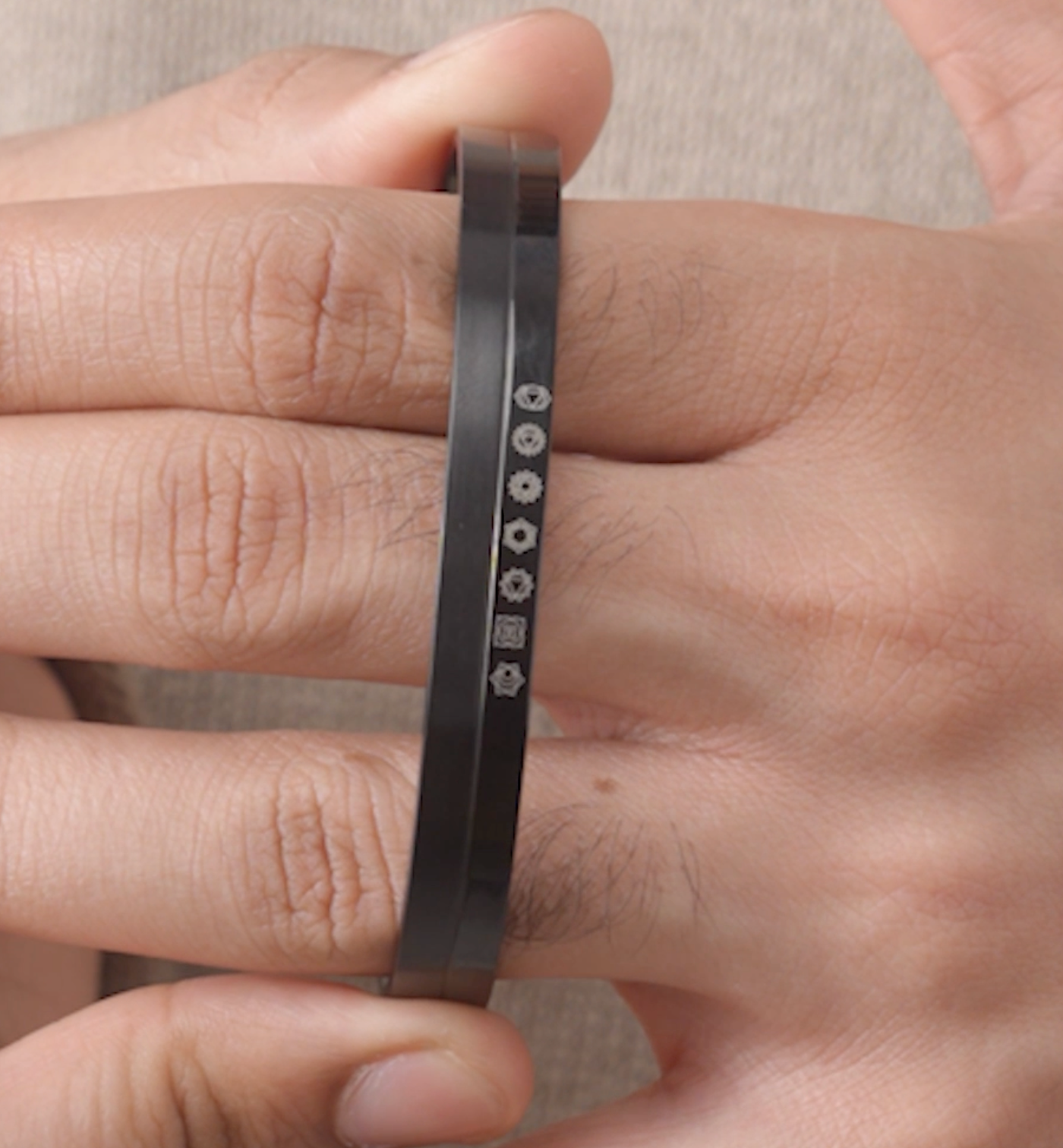 7 Chakra Glossy + Matte Cuff ā Black Mamba ā HOUSE OF BLACK MAMBA