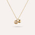 Sfera Pendant Necklace | Stone and Ball Gold-Tone
