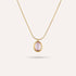 Siena Pendant Necklace | Oval Stone Gold-Tone Chain