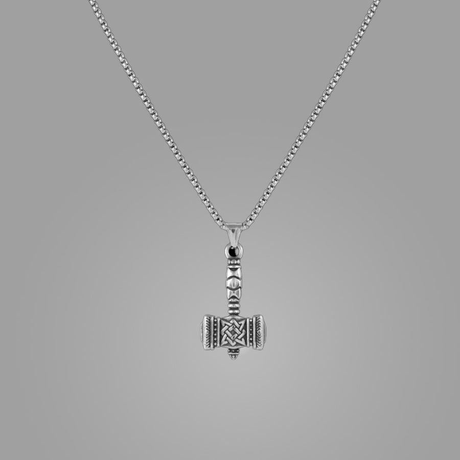 Silver Hammer Pendant with Jared Chain – Black Mamba – HOUSE OF