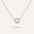Solara Pendant Necklace | Halo Stone Gold-Tone Chain