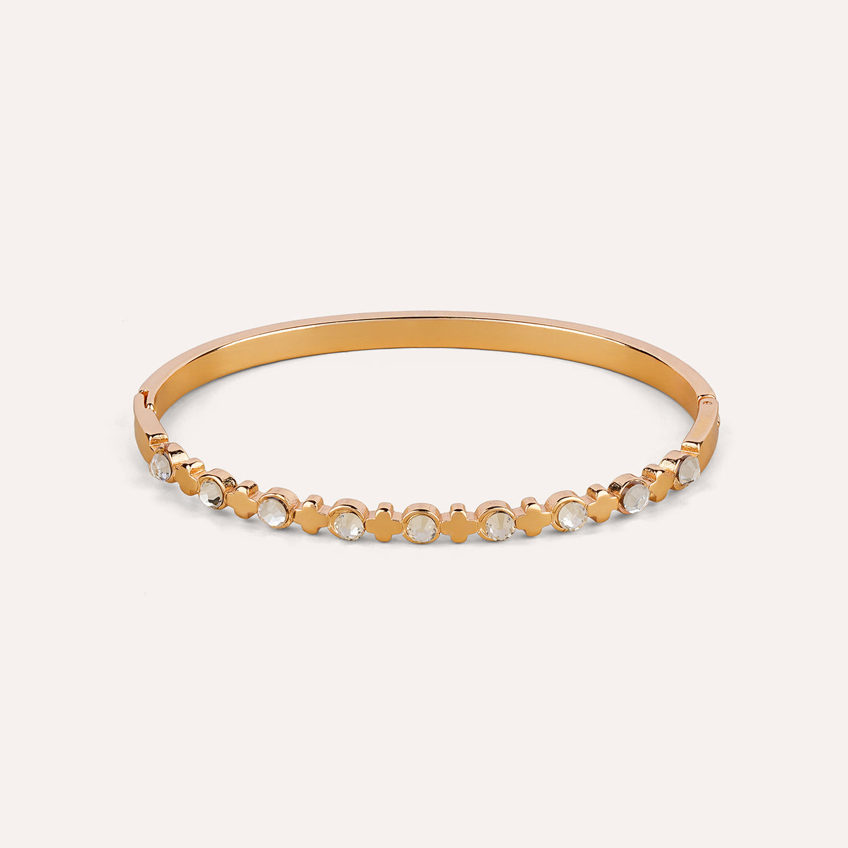 Stella Bangle | Stone Studded Gold-Tone
