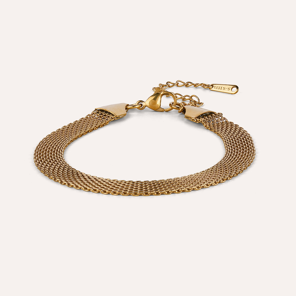 Treccia Bracelet | Woven Mesh Gold-Tone