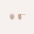 Unica Studs | Round Solitaire Gold-Tone Earrings