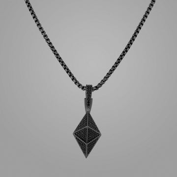 Iced Out abstra pendant with 22" jared chain