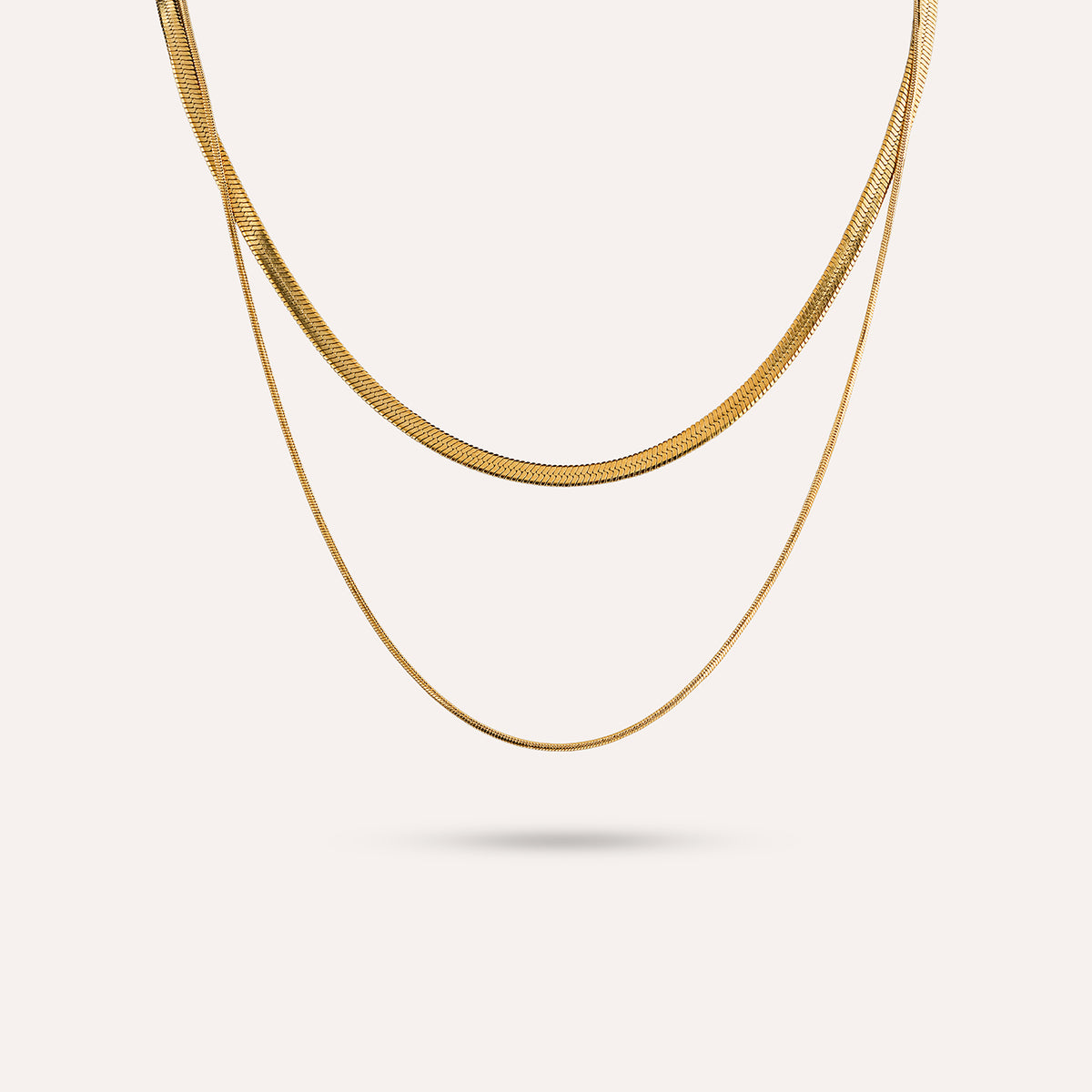 Vipera Layered Necklace | Two Layer Snake Chain