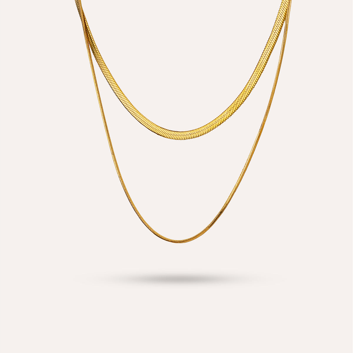 Vipera Layered Necklace | Two Layer Snake Chain