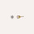 Zenit Studs | Six Prong Solitaire Gold-Tone Earrings