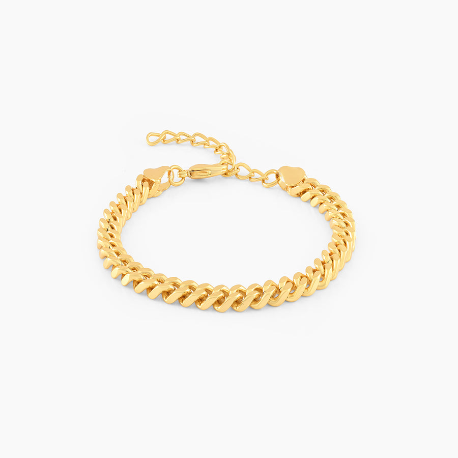 Men's Cuban Bracelet 18k Real Gold Plated