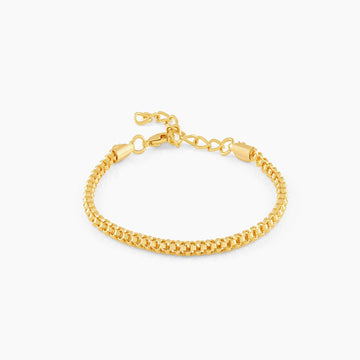 Men's Grid Bracelet | 18K Solid Gold-Plated