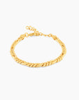 Men's Figaro Bracelet | 18k Thick Gold Plated