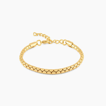 Men's Rattle Bracelet | 18K Pure Gold-Plated