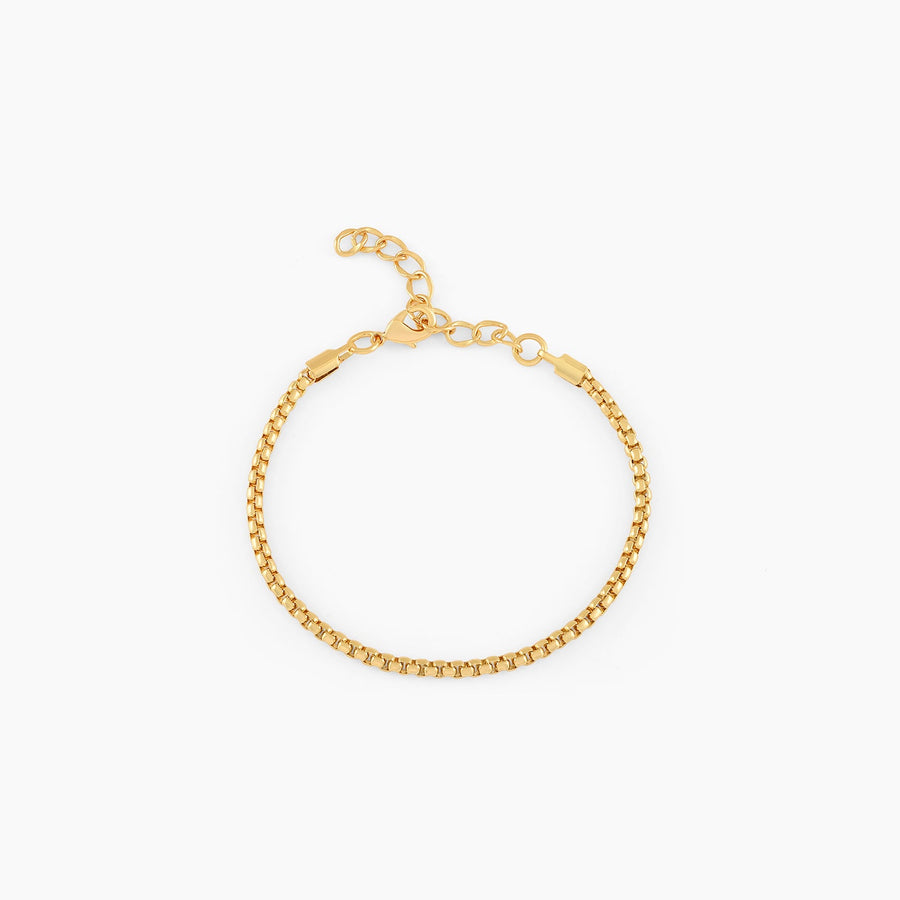 Men's Box Bracelet | 18K Solid Gold-Plated