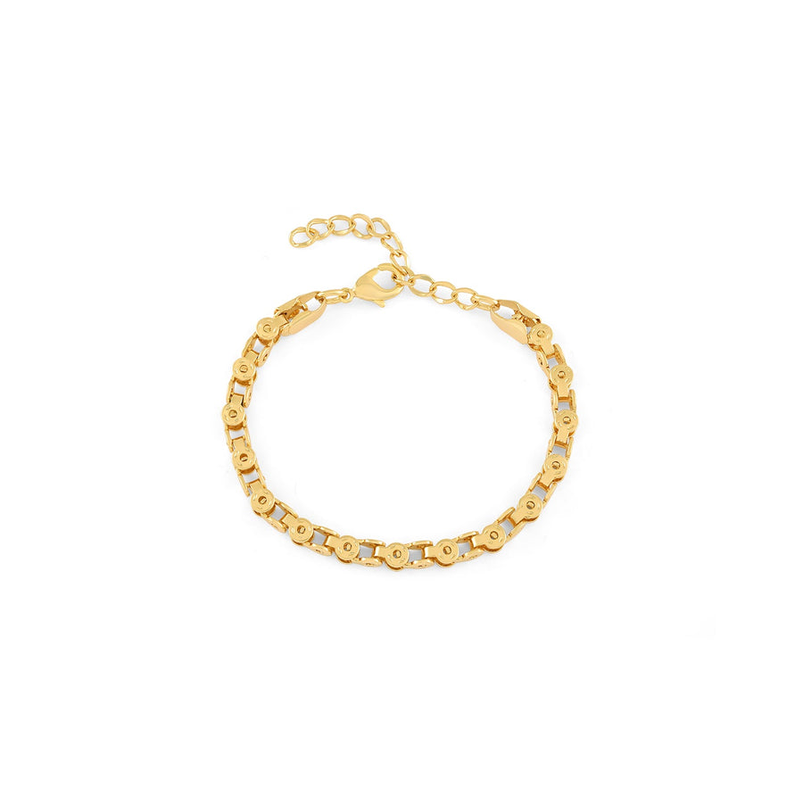 Men's Gear Bracelet | 18K Genuine Gold-Plated