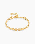 Men's Barrel Bracelet | 18K Thick Gold-Plated