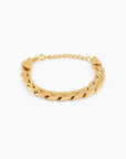 Men's Hammered Link Bracelet | 18K Premium Gold-Plated