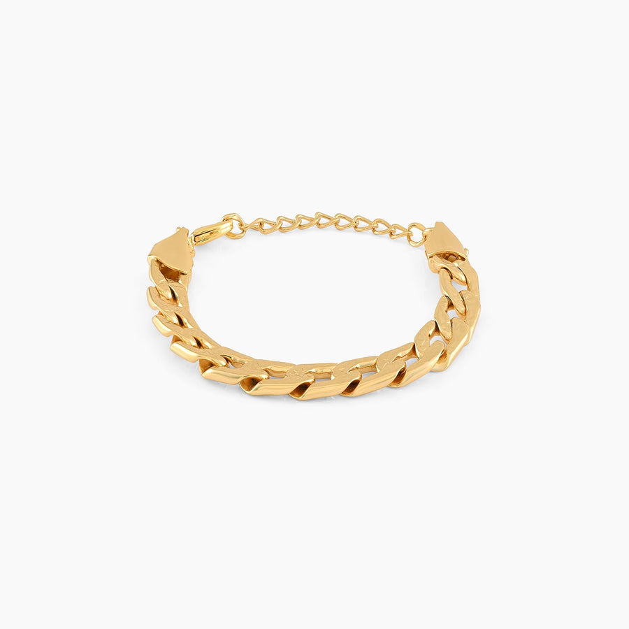 Men's Hammered Link Bracelet | 18K Premium Gold-Plated