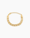 Men's Hammered Link Bracelet | 18K Premium Gold-Plated
