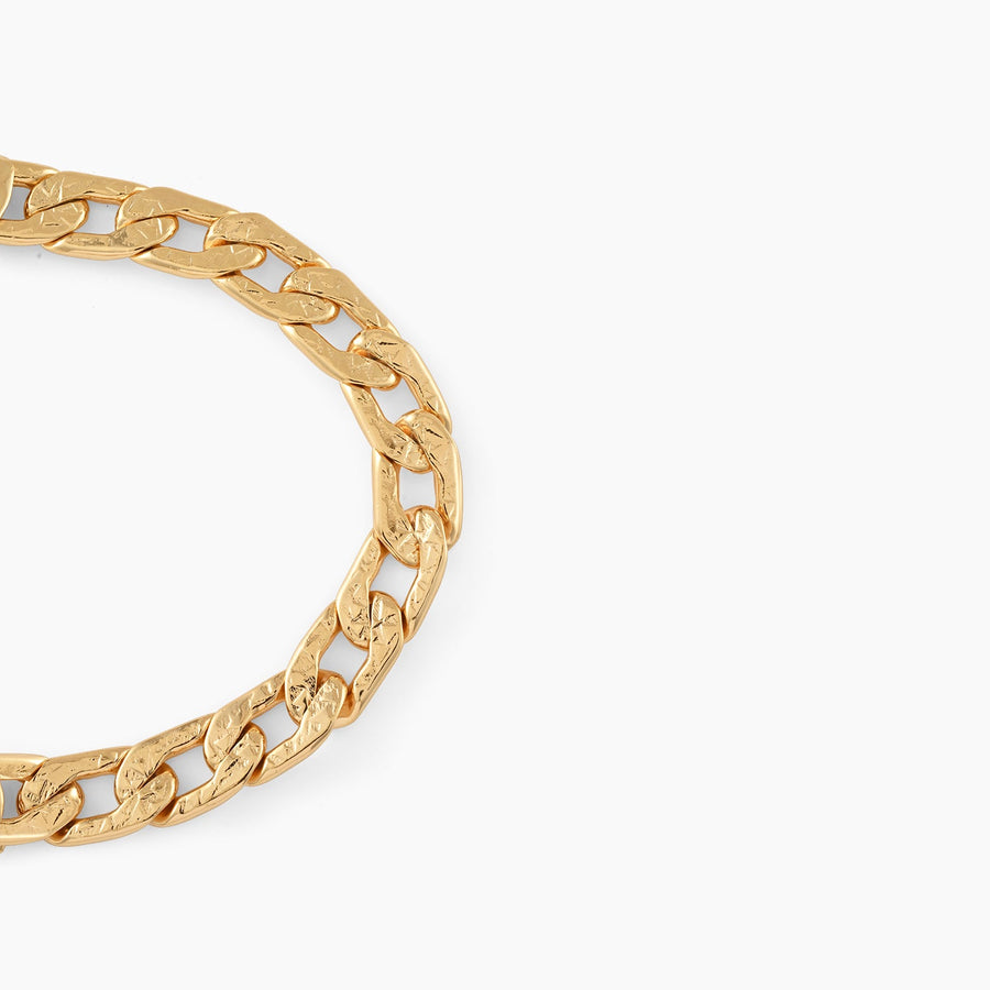 Men's Hammered Link Bracelet | 18K Premium Gold-Plated