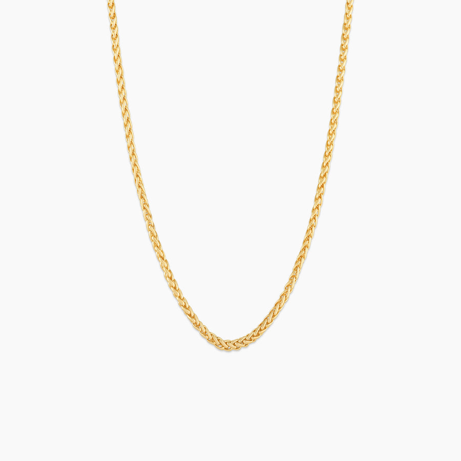 Men's Wheat Chain | 18K Thick Gold-Plated