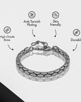 #Rhodium color Lobster Lock