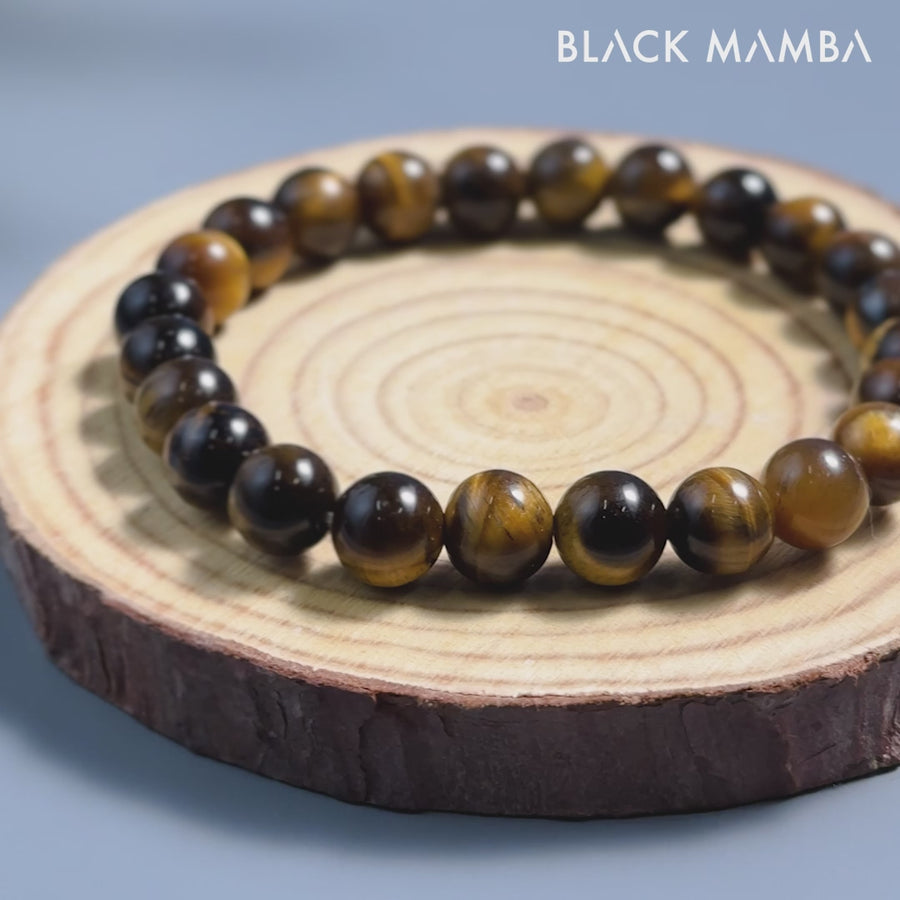 Tiger Eye Natural Stone Bracelet – Strength, Confidence & Clarity